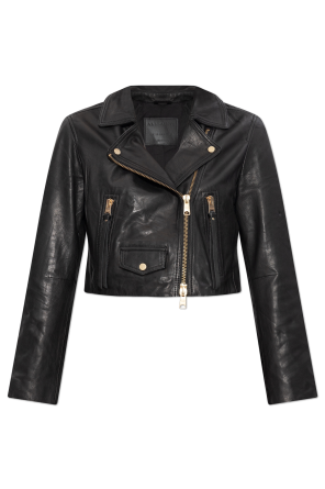 alexander mcqueen Cropped nail レザー ジャケット ブラック 黒 Alexander Mcqueen Cropped Leather Jacket - Black | Editorialist